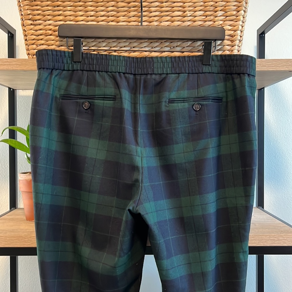 Talbots Plaid Wool Blend High Rise Pocket Dress Pant Trouser, 14P - Picture 6 of 9